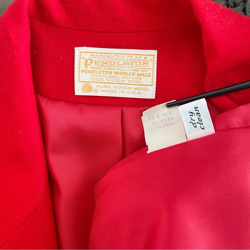 Vintage Pendleton Red Wool Blazer - image 6